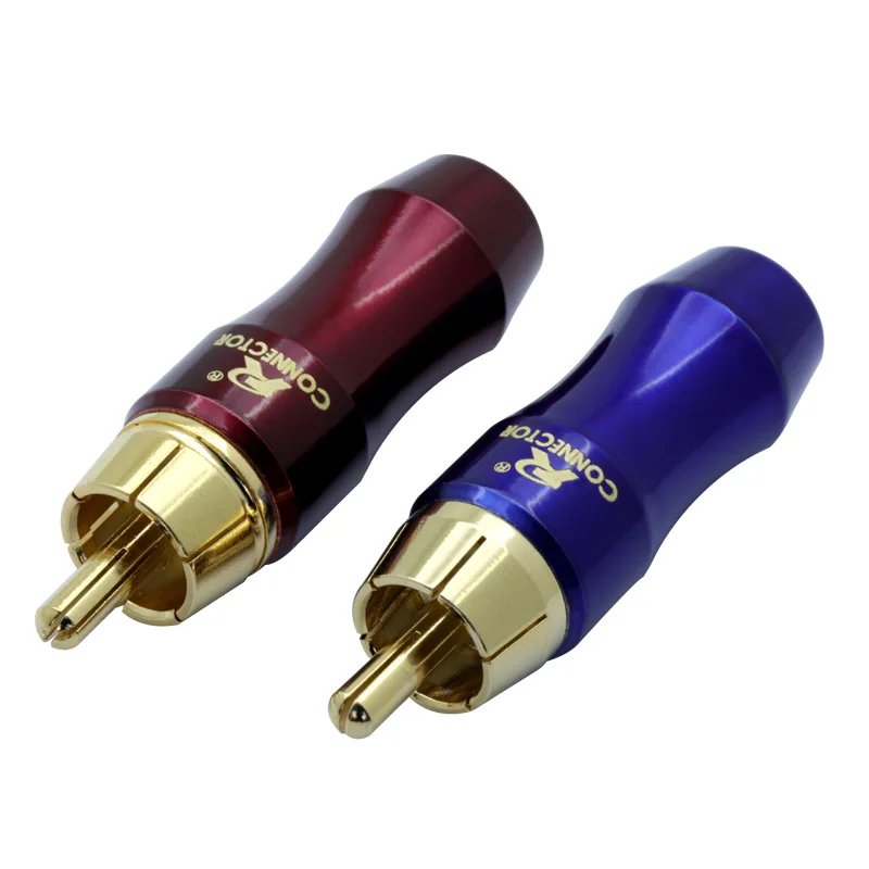 2 шт./1 пара Высокое качество Позолоченные RCA Коннектор HIFI штекер адаптера