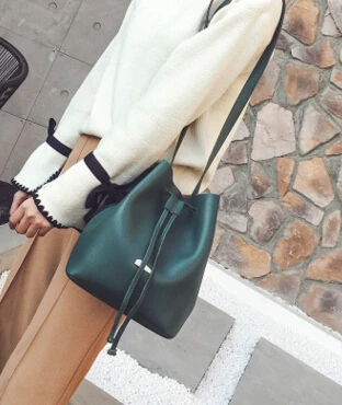 Новая сумка через плечо дикая Корейская простая модная сумка-ведро в стиле ретро