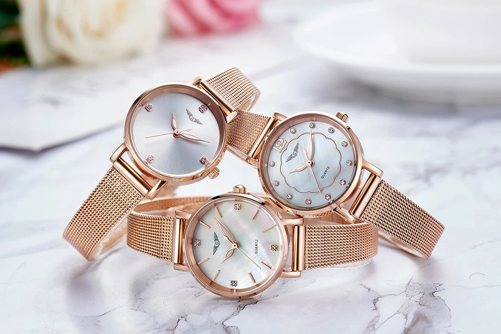 Reloj Mujer GUANQIN роскошный бренд женское платье золото полный стальной браслет кварцевые часы женские модные наручные часы Relogio Feminino