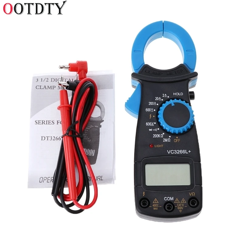 OOTDTY VC3266L + цифровой мультиметр с зажимом AC/DC Напряжение Amp Ом электронный