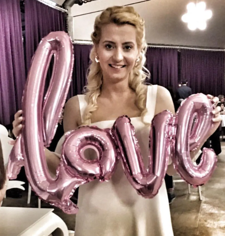 Лигатуры воздушные шары из фольги любовь 40 &quot розовые и золотые любовные