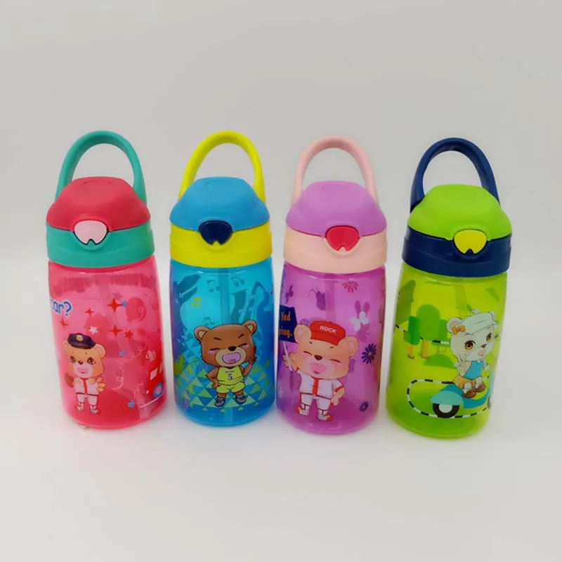 Для малышей с милым медведем Поильник трубочкой дети учатся Кормление питьевой