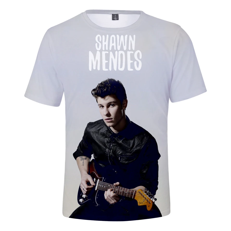 2019 Новый Шон Мендес Футболка с принтом Для мужчин и женщин летние модные