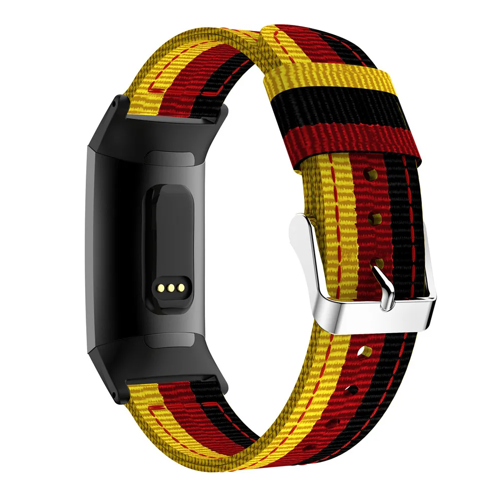 Замена для Fitbit Charge 3 Band нейлоновый текстильный ремень полоса Сменные Смарт-часы для фитнеса с нержавеющей для Charge3