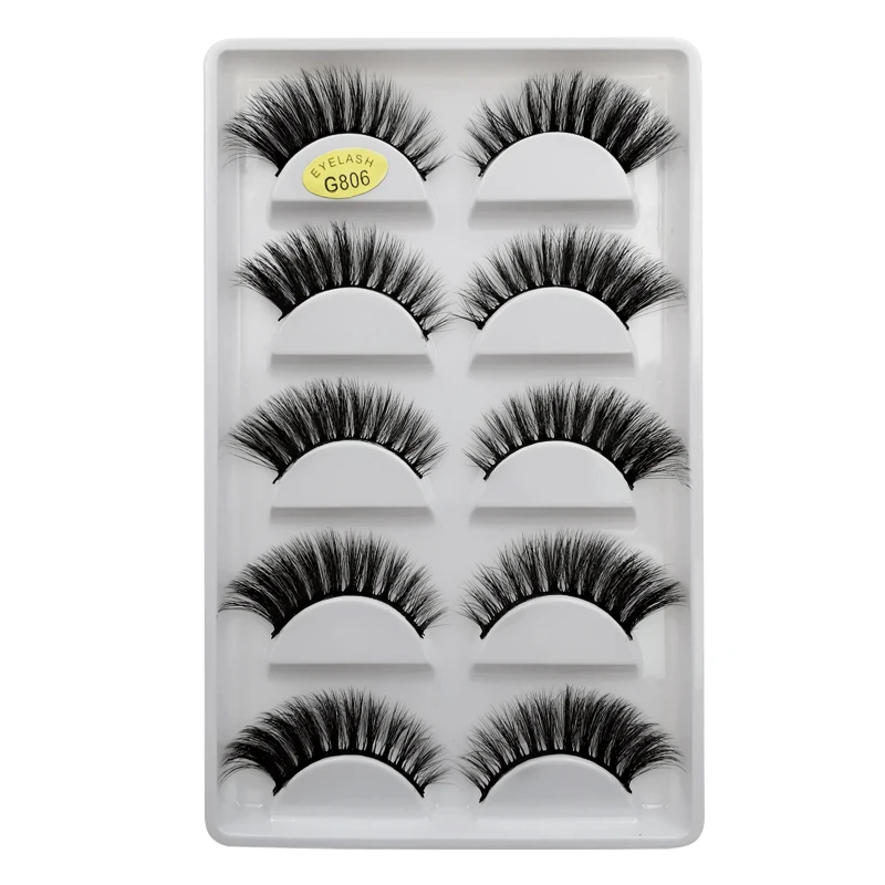 5 пар норковых ресниц 3D натуральные накладные ресницы Мягкие норковые пушистые