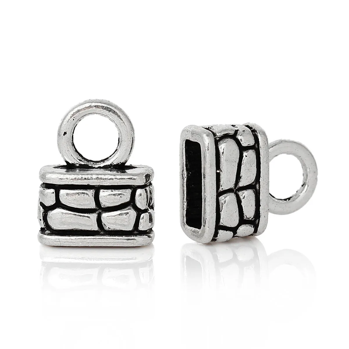DoreenBeads Цинковое ожерелье из металлического сплава наконечники прямоугольные