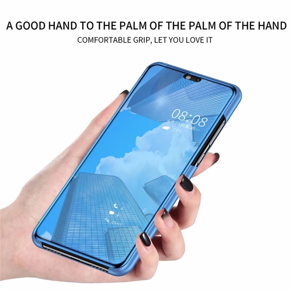 Умный зеркальный флип-чехол для Huawei P20 P30 Lite Mate 20 10 Y6 Y5 Prime 2018 чехол Honor 8X 7A 7C Y9 P Smart 2019