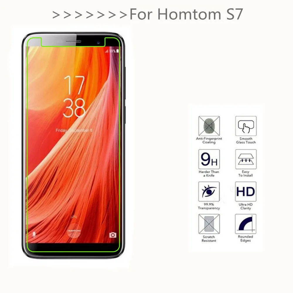 2 шт закаленное стекло для Homtom S7 защита экрана прозрачная защитная пленка Стекло