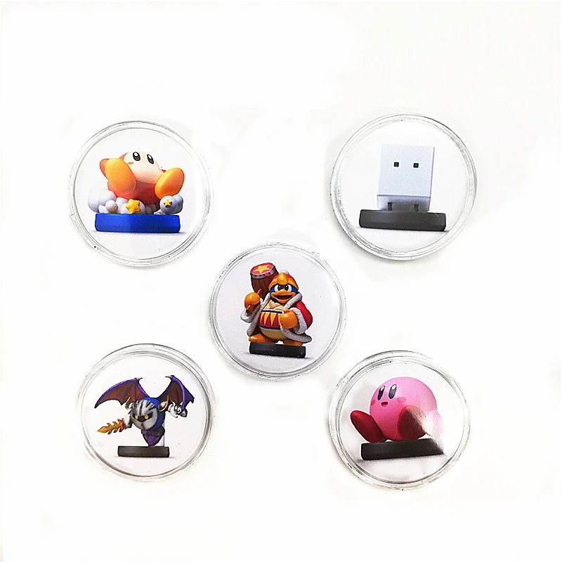 23 шт. Zelda NFC монетная карта Amiibo Young Link Revali Daruk Ntag215 тег Super Odyssey Mario Splatoon 2 Модель карты для NS WiiU - Цвет: Kirby -5Pcs