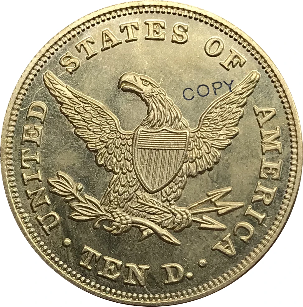 Соединенные Штаты Америки 1840 Liberty 10 долларов &quotКоронет головы-Орел&quot без девиза
