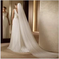 wedding accessories white 3 meters width 1 5m wedding veil ivory bridal veil velos de novia 2019 headwear cheap