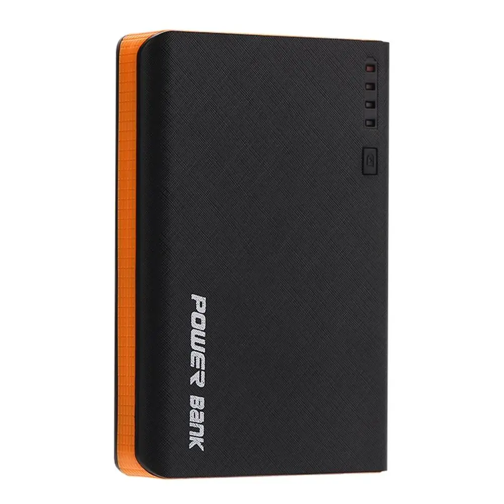 orange Внешний аккумулятор корпус 4 usb порта сварочный внешний аккумулятор зарядное устройство чехол модуль pcba DIY комплекты питание от 4 шт 18650 батарей - Цвет: orange