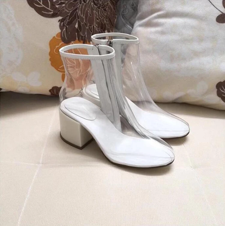 Stylesowner 2020 Горячие Модные женские ПВХ прозрачные сапоги с носками на массивном