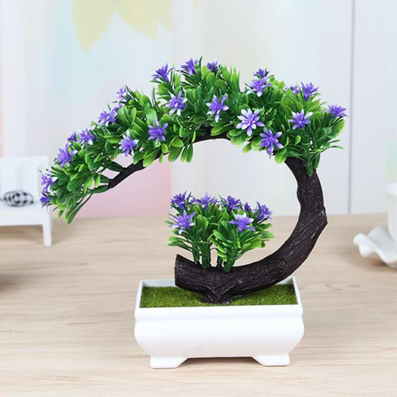 Искусственные цветы в горшках креативная имитация Добро пожаловать бонсай
