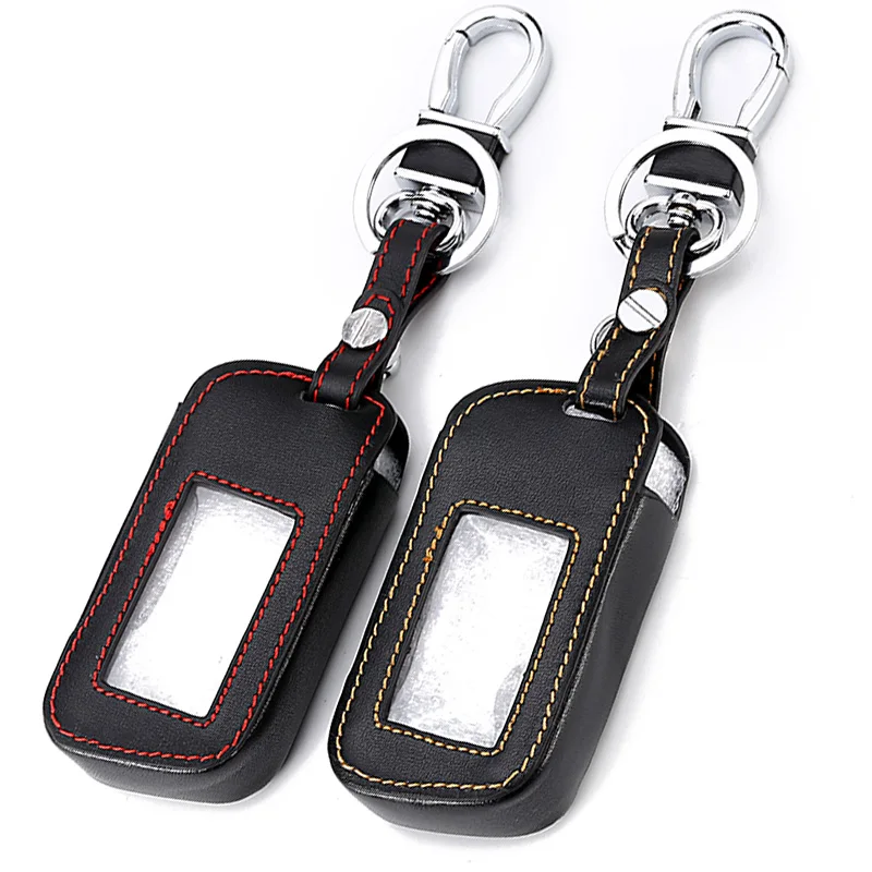 Leather Starline A93 Car Key Case for A39 A63 Two Way Alarm Remote Controller LCD Transmitter KeyChain | Автомобили и мотоциклы