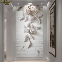 beibehang custom wallpaper mural 3d three dimensional white european style relief porch partition wall background 3d wallpaper