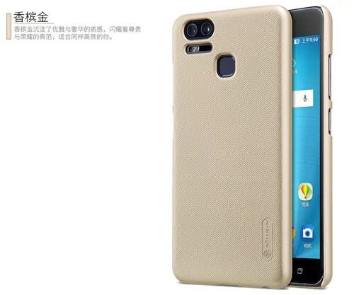 Для ASUS Zenfone 3 Zoom(ZE553KL) чехол для телефона Nillkin супер матовый защитный чехол твердый пластиковый чехол на заднюю панель для Zenfone3 Zoom(ZE553KL - Цвет: gold