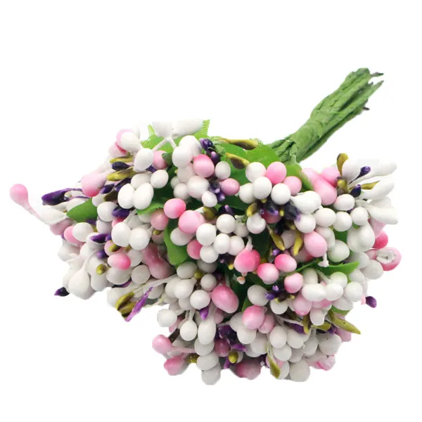 White Распродажа! 1 пачка/лот(10 шт/пачка) 10 см цветные Искусственные цветы тычинки свадебные декоративные цветы A0508 - Цвет: White