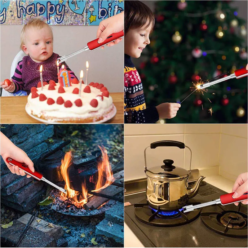 Зажигалка электрическая перезаряжаемая с USB ветрозащитная беспламенная гибкая