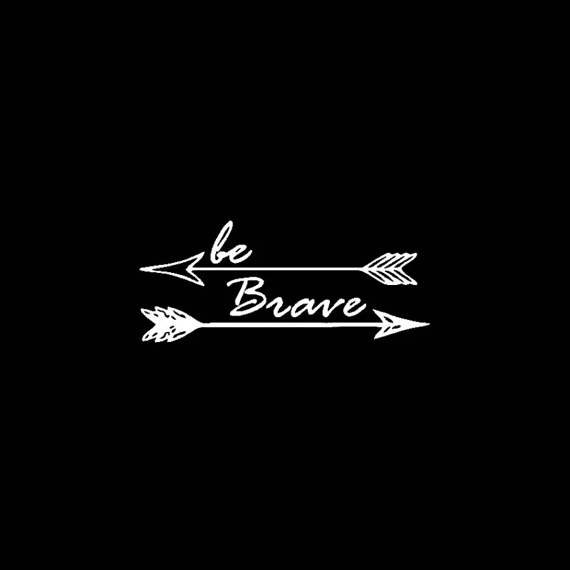 YJZT 12 7 см * 5 4 виниловые автомобильные наклейки Be Brave Adventure черные серебристые