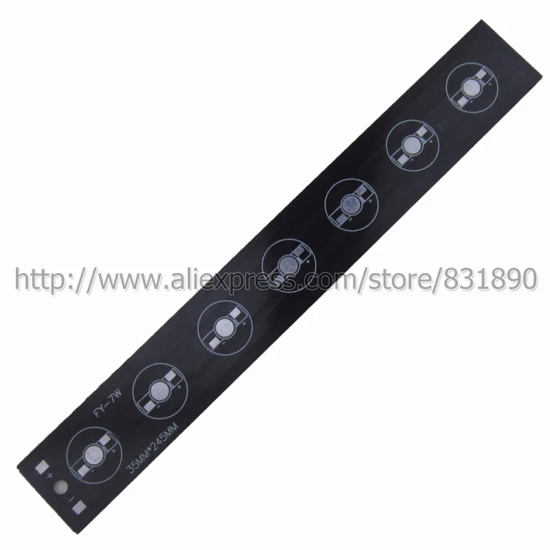 7 Вт 245*35 мм LED PCB алюминиевая пластина baord pcb для 1 3 5 ламповый прожектор потолочный