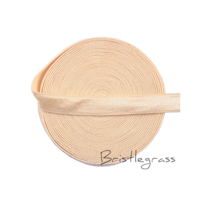 BRISTLEGRASS 5 ярдов 3/" 10 мм пудра розовый спандекс атласная повязка блестящая не складывается над эластичной оголовьем бюстгальтер ремешок DIY шитье из кружева отделка