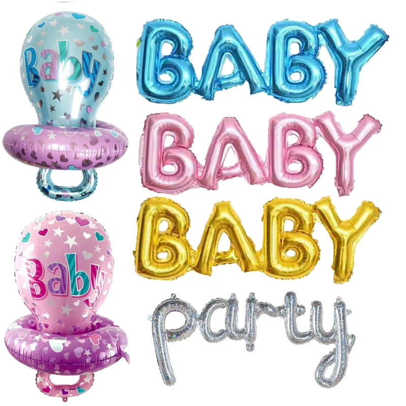 1et Детские цвета: золотистый серебристый синий розовый надувные буквы Фольга