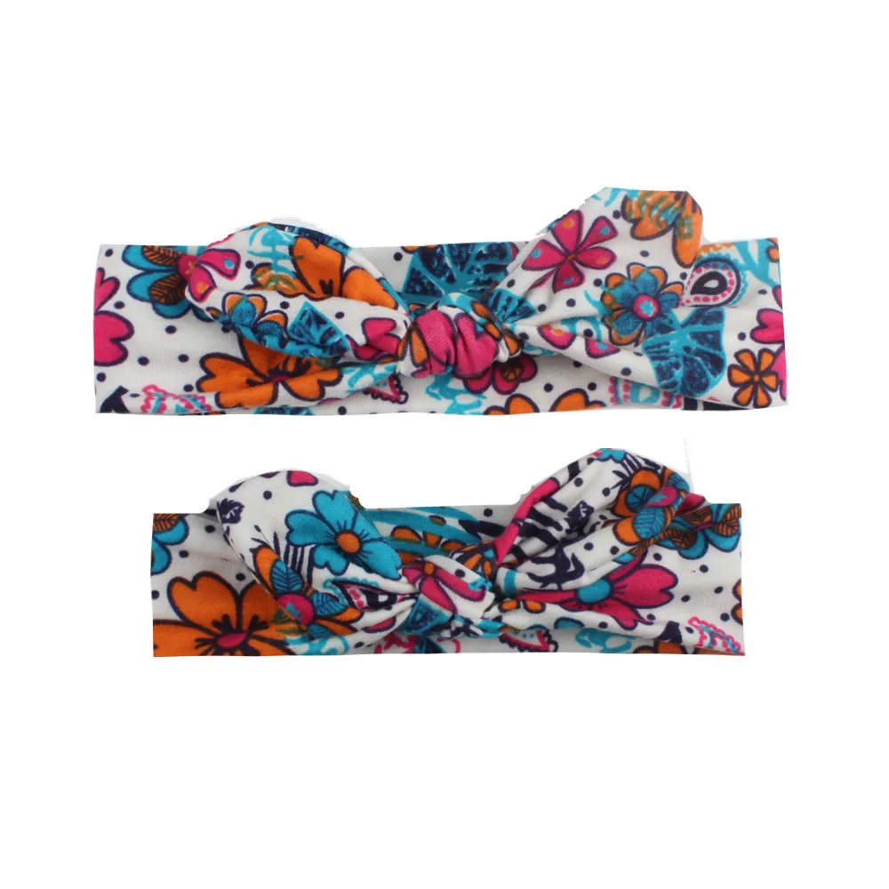 Аксессуары для волос мамы и дочки 2 шт./компл. повязка на голову с бантом кроликом