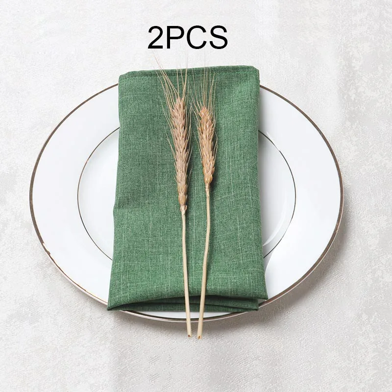 2 шт. простые одноцветные тканевые Салфетки высокого качества западный ресторан