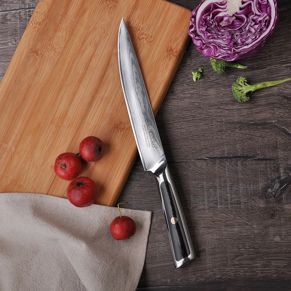 SUNNECKO нож шеф-повара Damascus Santoku японский VG10 Core Stee lBlade кухонные ножи G10 Ручка нарезка