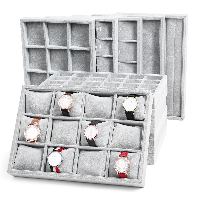 Бархатный Чехол для хранения ювелирных изделий дисплей держатель браслет кольцо