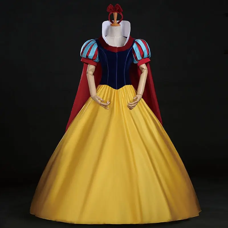 Costumebuy сказочные сказки Белоснежка Принцесса Белоснежка Косплей Взрослый Хэллоуин Карнавал вечерние женские бальные костюмы на заказ