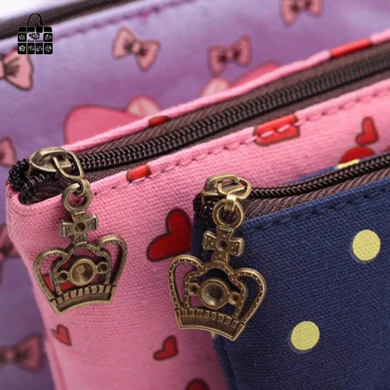 1 шт. RoseDiary кошельки для монет милый мультяшный холст девочек нулевой кошелек