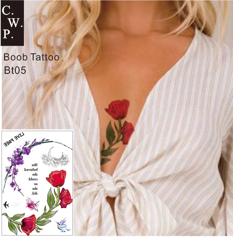 Временная татуировка с Гиацинтом цветочным узором 1 шт. BT05|temporary tattoo|pattern tattoosbody art |