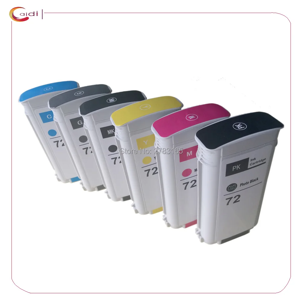 6 шт./упаковка картриджи для принтера HP 72 xl Hp Designjet T610 T1120 T1200/PS T1300 T2300 | Компьютеры и