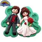 Силиконовая форма для выпечки кексов, для жениха и невесты, на День Св. Валентина