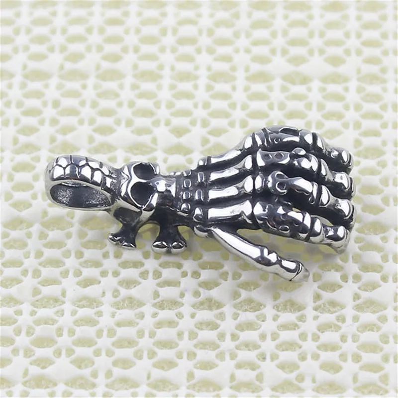 Fashion Men's Jewelry 316L Stainless Steel Skull Hand Pendant | Украшения и аксессуары
