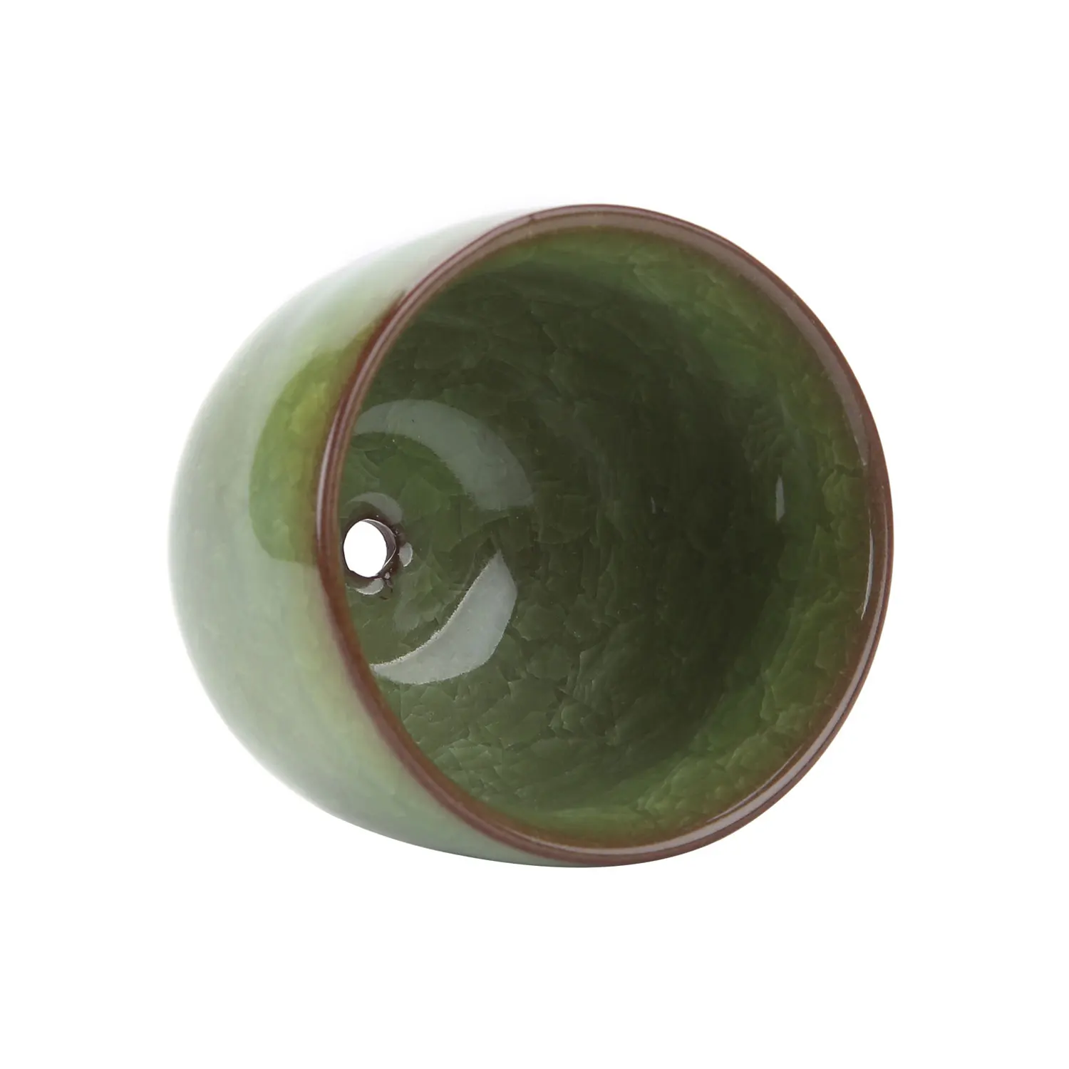 2.5 Inch Ceramic Ice Crack Zisha Raised Serial succulent Cactus Plant Pot Flower Container Planter light green Bamboo Trays | Дом и сад