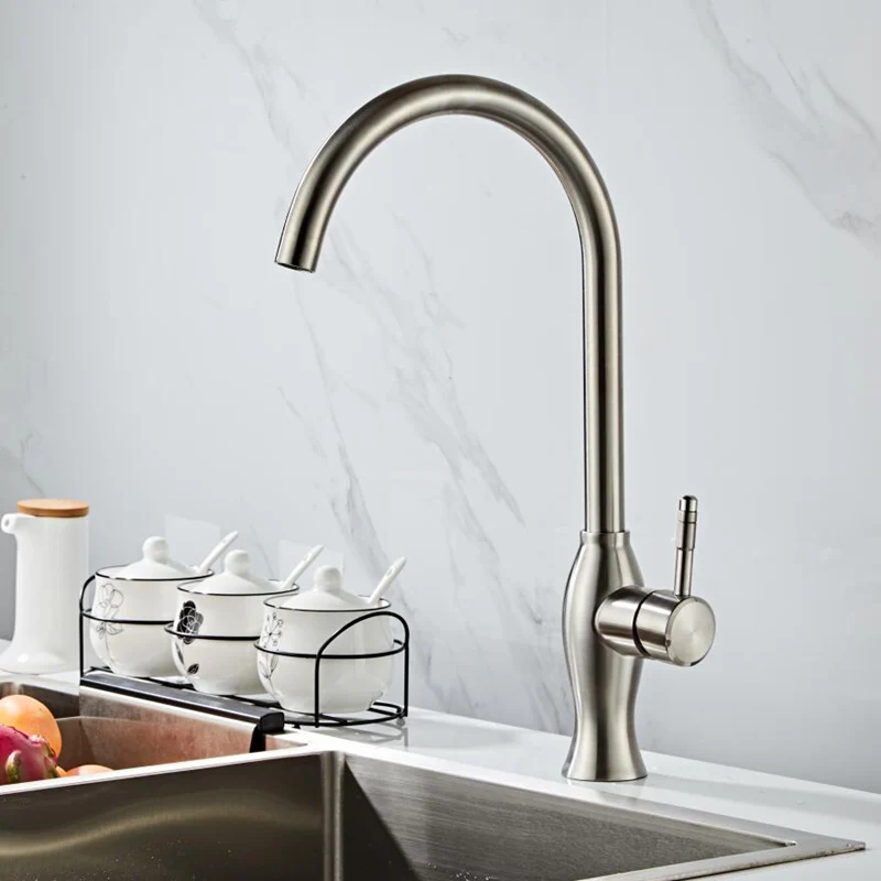 360 Одноручный кухонный кран с одним отверстием смеситель для раковины