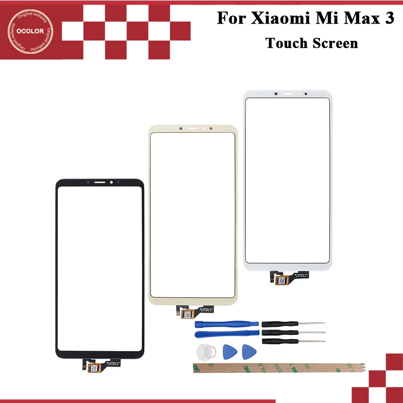 Ocolor для Xiaomi Mi Max 3 сенсорный экран Сенсорная панель дигитайзер сенсор Замена для Xiaomi Mi Max 3 с инструментами и клеем