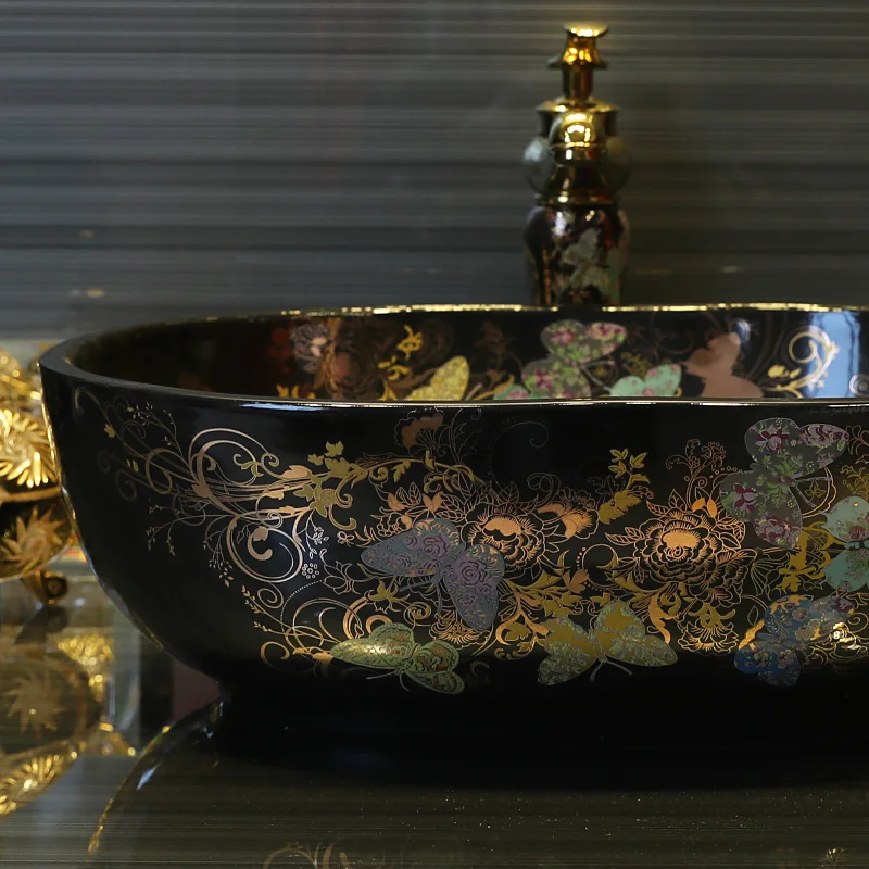 Китайская раковина Procelain керамическая художественная столешница для ванной