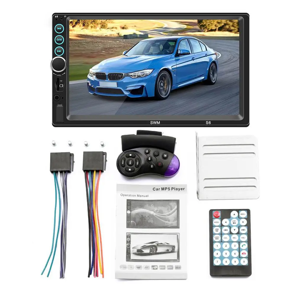 Car Radio Only Автомагнитола 2 Din с экраном Авторадио " HD мультимедийный плеер 2din сенсорный экран авто радио аудио TF SD стерео приемник Bluetooth - Цвет: Car Radio Only