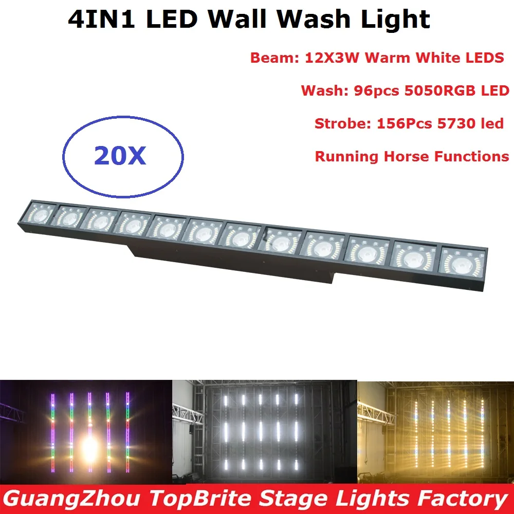 

12X3W LED Bar Wall Wash Light DMX 512 Wash Beam Strobe Light LED Flood Light Dj Bar Party Projector Professional Disco Light