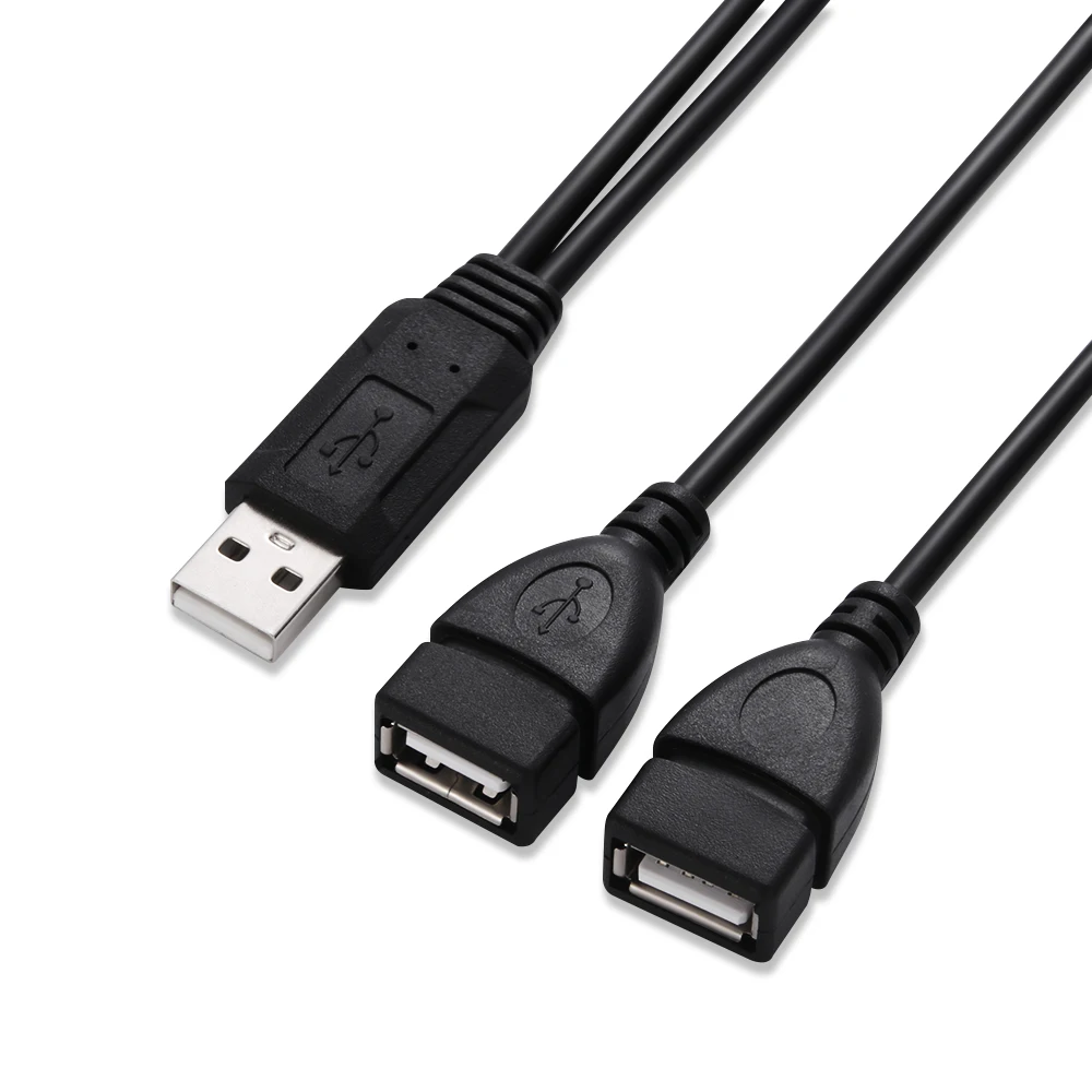 Переходник USB 2 0 A Male Dual Female Jack Y сплиттер концентратор практичный