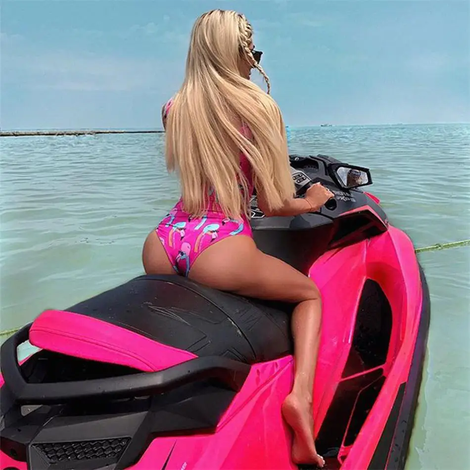 ESSV животных печати Цельнокроеный комплект косточек купальник Для женщин