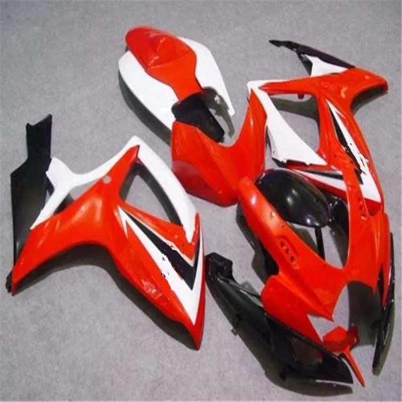 И красный белый обтекатель формы комплект подходит для GSXR 600 750 K6 K7 06 07 2006 2007 Черный