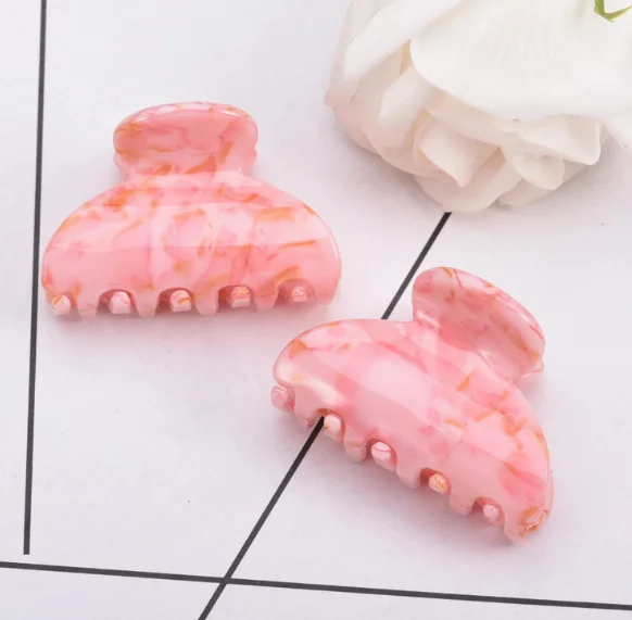 pink Горячая Распродажа, акриловые женские заколки для волос, Крабовые зажимы для волос, Простые Модные женские заколки для волос, Когти для макияжа, инструмент для укладки волос - Цвет: pink