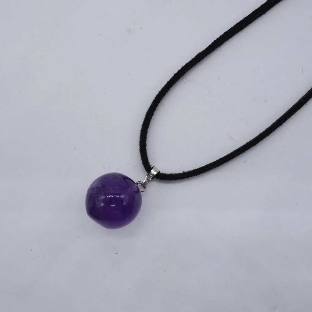 Фиолетовый кристалл натуральный круглый шар драгоценный камень приданое