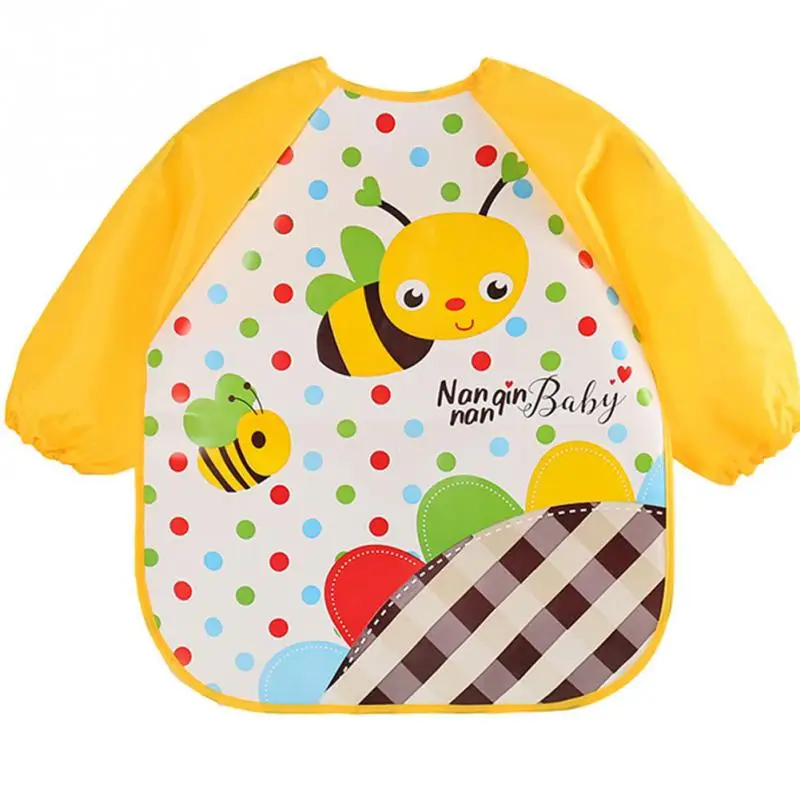 bee Милые Мультфильмы для новорожденных кормления Одежда с рисунком для детей, детские Водонепроницаемая peva Обед нагрудники для кормления Детский фартук для кормления Аксессуары Одежда 320 - Цвет: bee