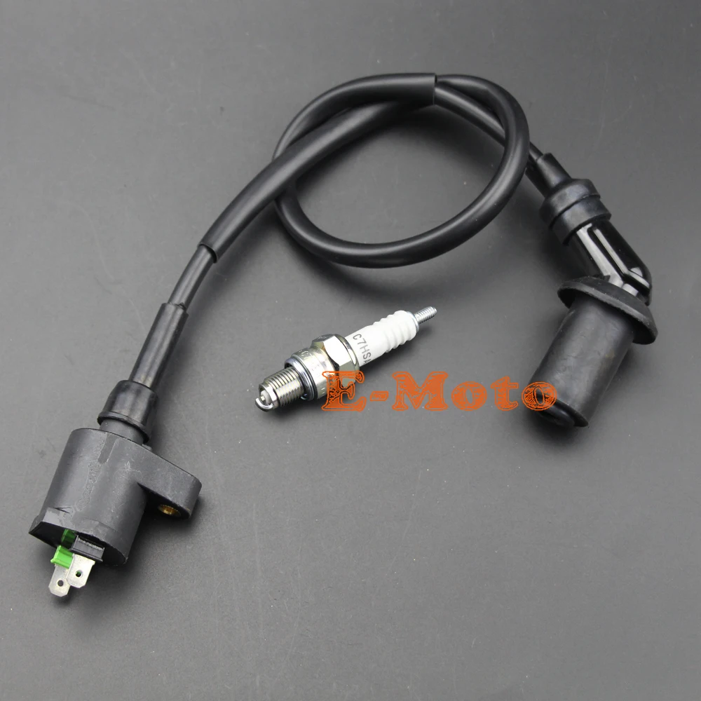 

Pit Dirt Bike Pitbike IGNITION COIL C7HSA SPARK PLUG For 50cc 70cc 90cc 110cc 125cc 140cc 150cc 160c E-Moto